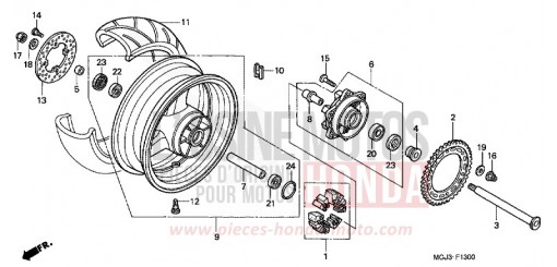 REAR WHEEL CBR900RR3 de 2003